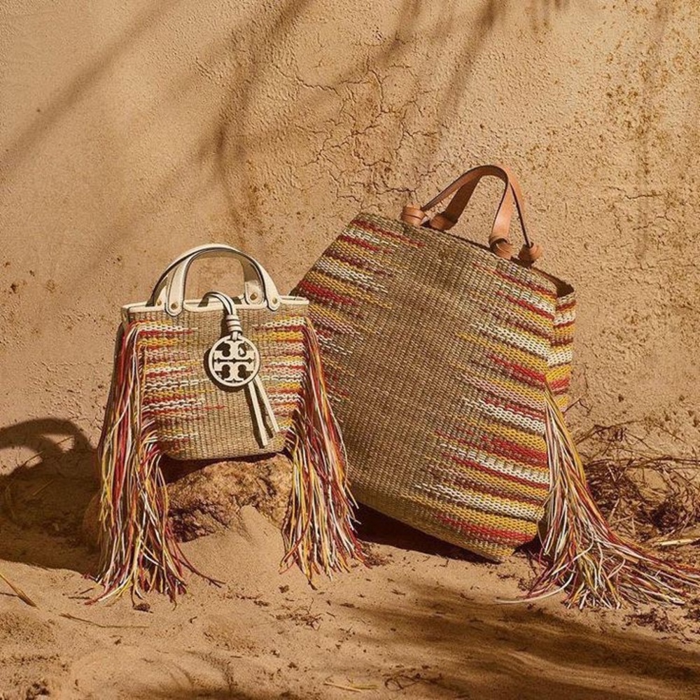 Like new TORY BURCH Aidan Fringe Tote In Brown $1498 - Picture 7 of 15